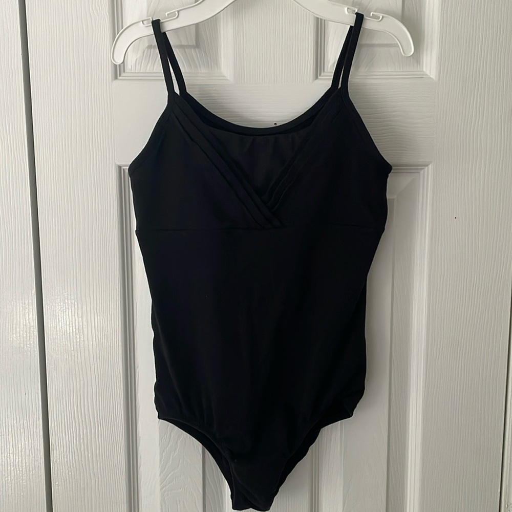 Girls black dance leotard, six XL (14-16)